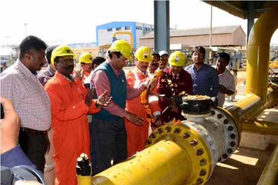  ONGC begins gas supply up to Sonamura Khedabari Gas Station for Monarchak power plant: ONGC Asset Manager VP Mahawar inaugurates gas line at Palatana
